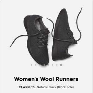 Allbirds women “natural black with black sole”